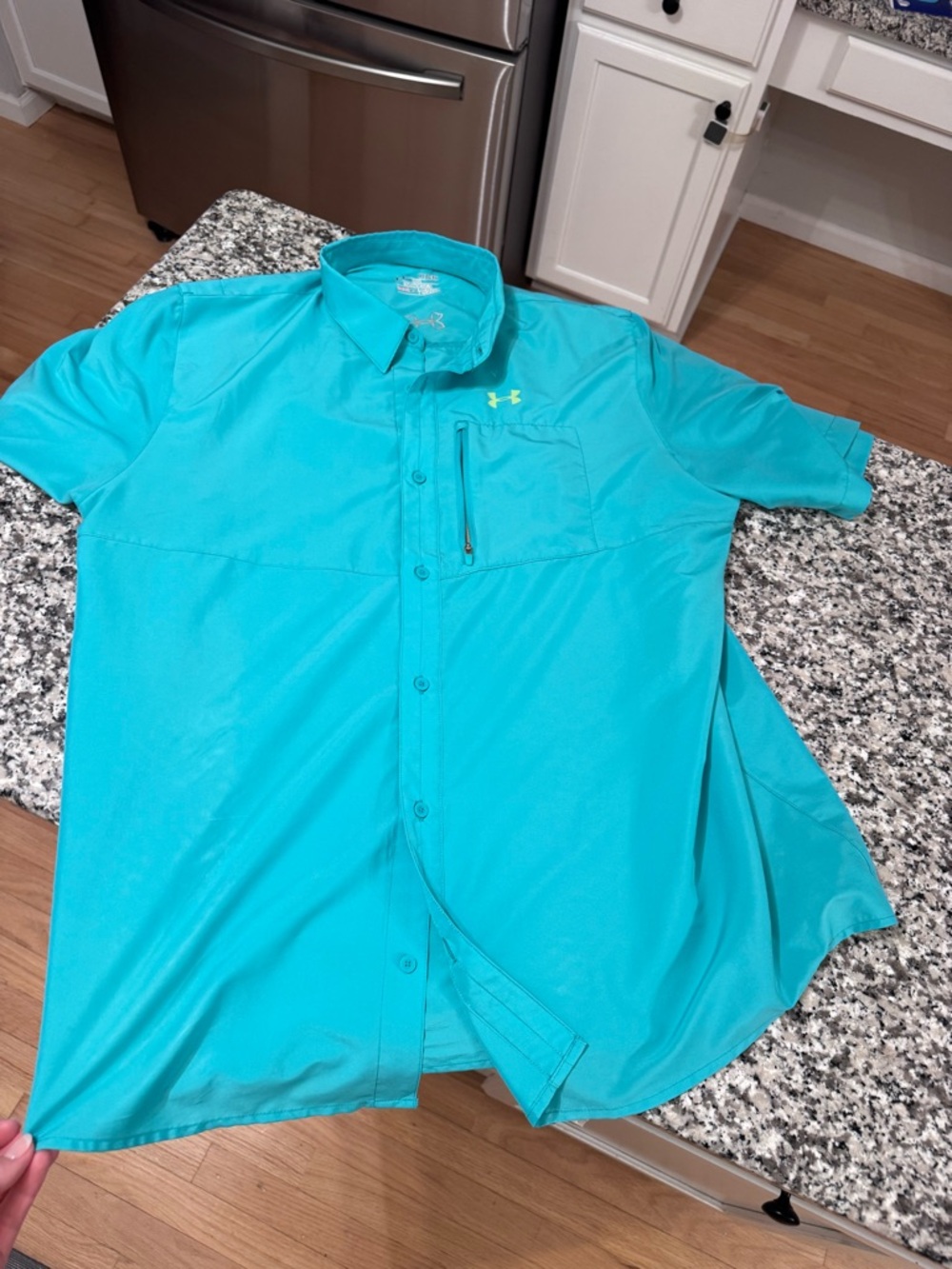 Under Armour Men’s Short Sleeve Teal Performance Shirt